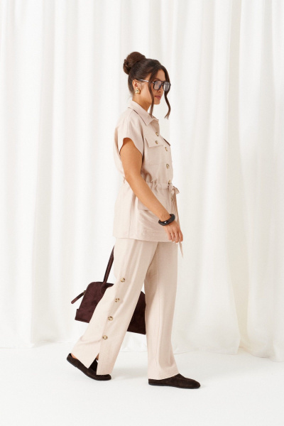 Брюки, жилет Beautiful&Free 6452 бежевый - фото 3