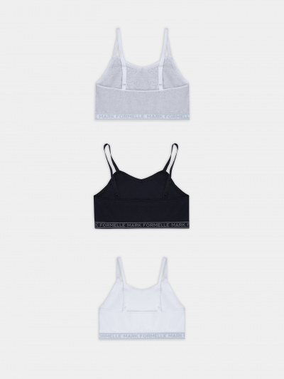 Топ Mark Formelle 517708-3/25-36190Б-1 белый_серый_меланж_4306_А_черный - фото 1