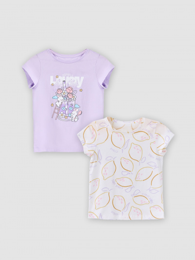 Футболка Mark Formelle 117892-2/25-36236П-0 св.лиловый_лимоны_на_белом_3_сл_1изд_печ_на_пол - фото 1