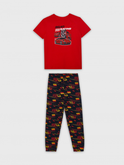 Брюки, футболка Mark Formelle 563321/25-39125ПП-0 красный_гоночные_тачки_3_сл_на_пол - фото 1