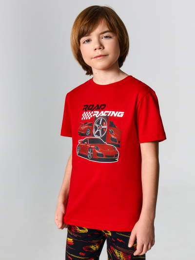Брюки, футболка Mark Formelle 563321/25-39126ПП-0 красный_гоночные_тачки_3_сл_на_пол - фото 1