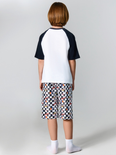 Джемпер, шорты Mark Formelle 563340/25-39127ПП-0 белый_гоночная_клетка_3_сл_на_пол - фото 2