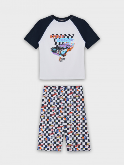 Джемпер, шорты Mark Formelle 563340/25-39129ПП-0 белый_гоночная_клетка_3_сл_на_пол - фото 1