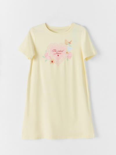 Сорочка Mark Formelle 572346/25-40585П-5 разбеленный_желтый_печать_3_сл_на_пол - фото 3