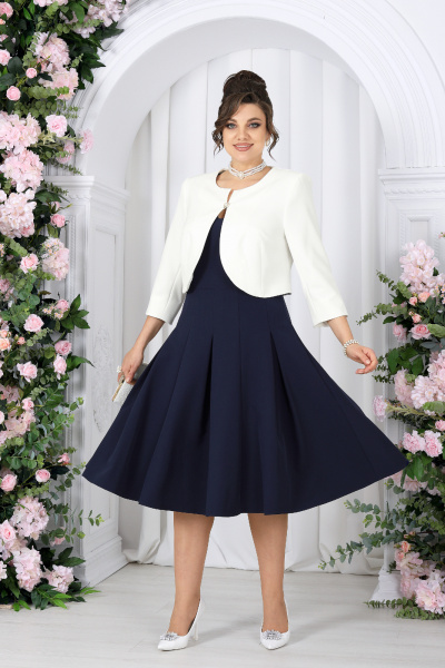 Жакет, платье Ninele 6013 темно-синий - фото 1