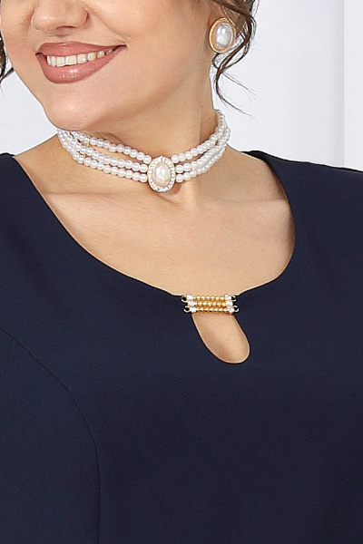 Жакет, платье Ninele 6013 темно-синий - фото 7