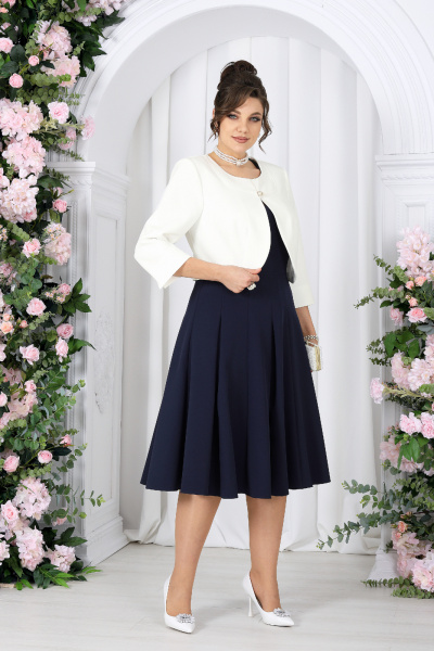 Жакет, платье Ninele 6013 темно-синий - фото 8