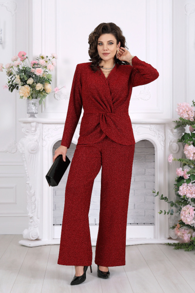 Блуза, брюки Ninele 6107 красный - фото 2