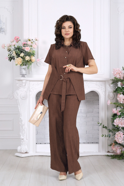 Блуза, брюки Ninele 6108 коричневый - фото 4