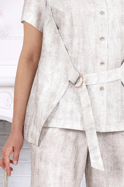 Блуза, брюки Ninele 6108 светло-бежевый - фото 7