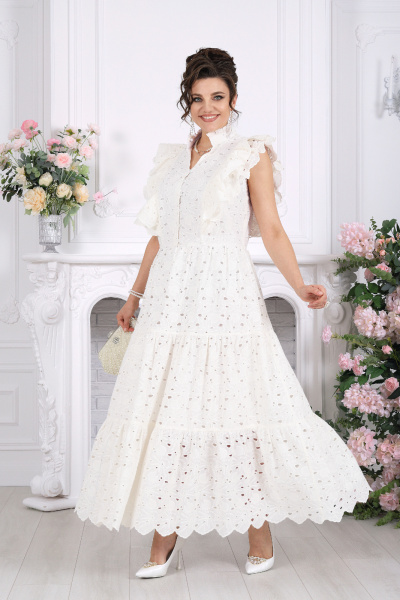 Платье Ninele 6111 молочный - фото 3