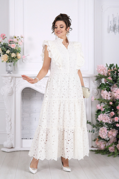 Платье Ninele 6111 молочный - фото 4