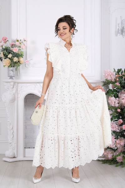 Платье Ninele 6111 молочный - фото 6