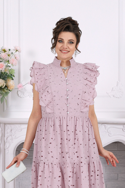 Платье Ninele 6111 пудра - фото 2