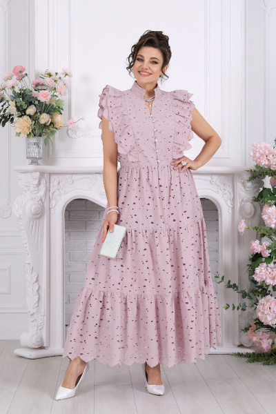 Платье Ninele 6111 пудра - фото 3