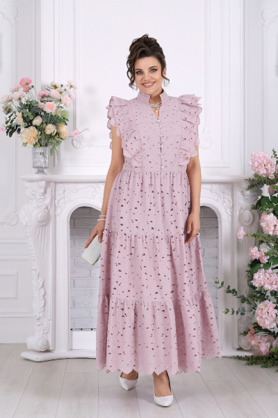 Платье Ninele 6111 пудра - фото 6