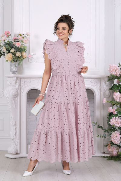 Платье Ninele 6111 пудра - фото 7