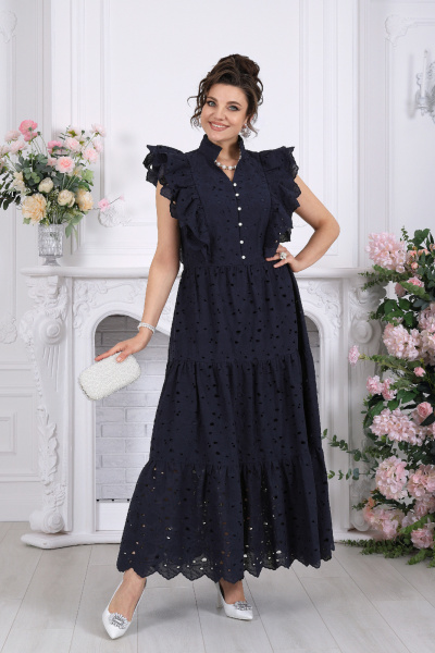 Платье Ninele 6111 синий - фото 5