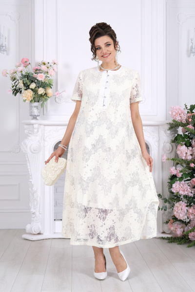 Платье Ninele 6118 молочный - фото 3