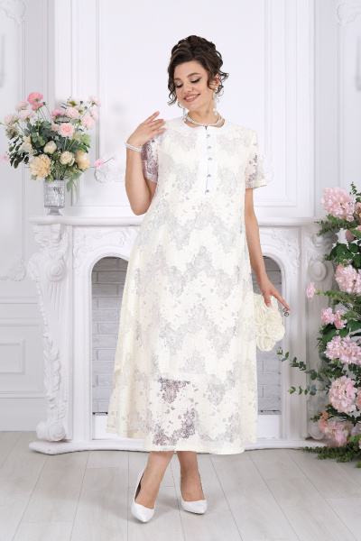 Платье Ninele 6118 молочный - фото 6