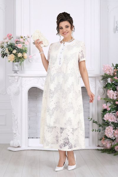 Платье Ninele 6118 молочный - фото 7