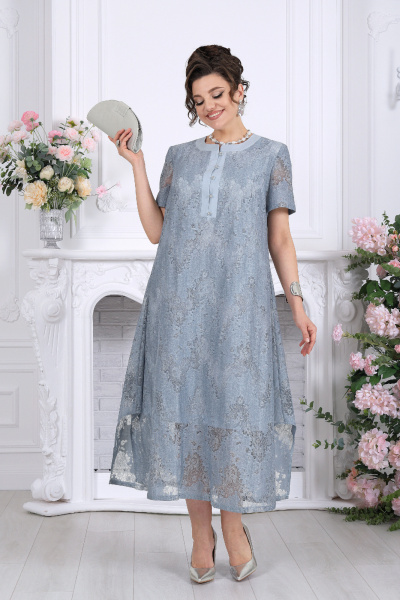 Платье Ninele 6118 небесный - фото 3