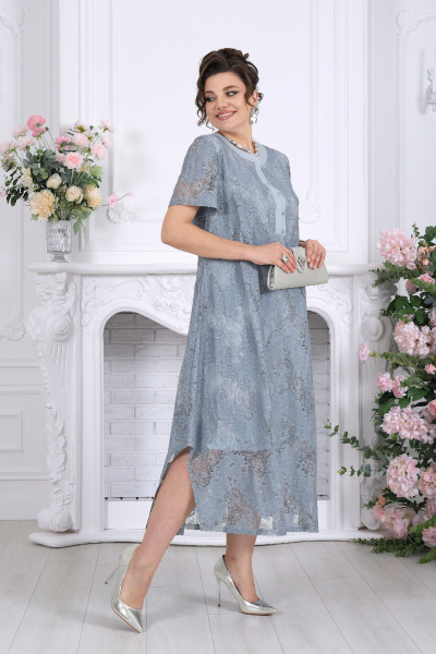Платье Ninele 6118 небесный - фото 5