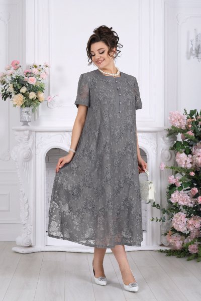 Платье Ninele 6118 серый - фото 6