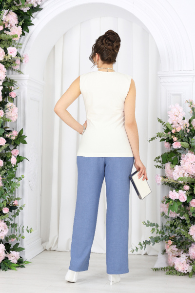 Брюки, жакет, топ Ninele 7518 небесный - фото 10