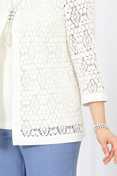 Брюки, жакет, топ Ninele 7518 небесный - фото 11