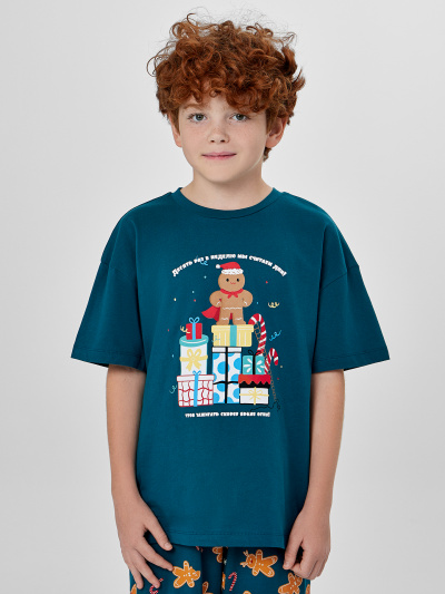 Брюки, джемпер Mark Formelle 563337/25-37273ПП-0 зеленый_праздничные_печеньки_на_зеленом_3_сл_на_по - фото 1