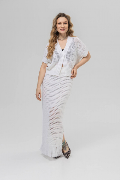 Юбка Romgil РВ0389-ХЛ4 белый - фото 1