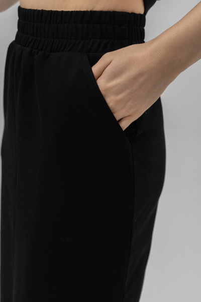 Блуза, юбка Romgil РП0133-ХЛ4 черный - фото 5