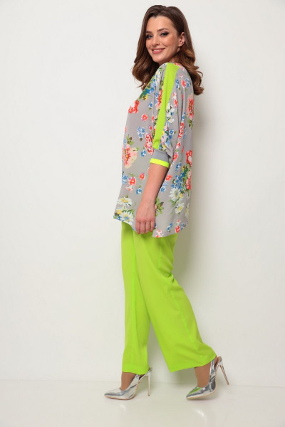 Блуза, брюки Michel chic 1244 салатовый - фото 4