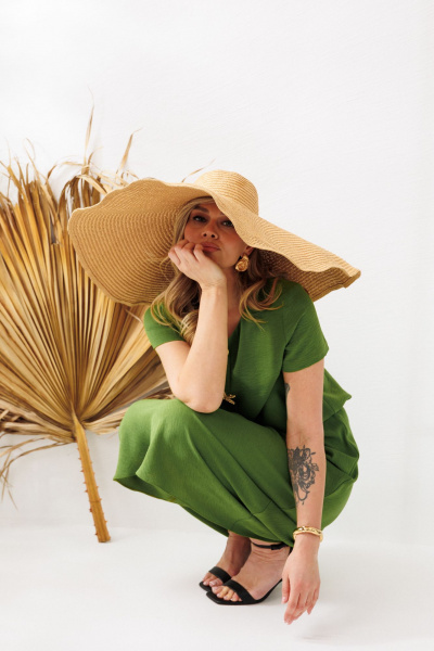 Блуза, юбка Mubliz 333 олива - фото 12