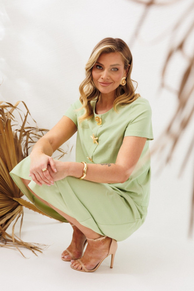 Блуза, юбка Mubliz 333 фисташка - фото 15