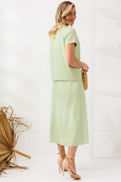 Блуза, юбка Mubliz 333 фисташка - фото 10