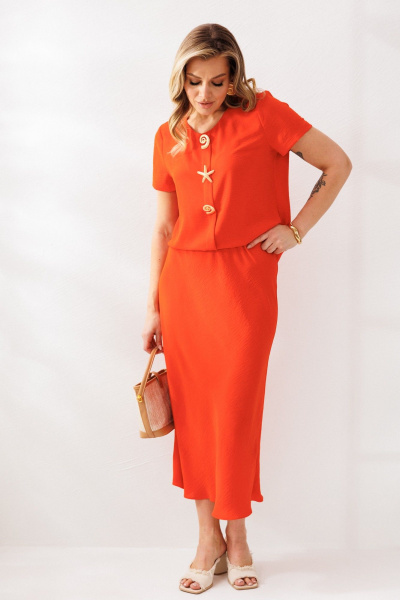 Блуза, юбка Mubliz 333 оранжевый - фото 26
