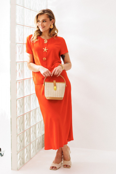 Блуза, юбка Mubliz 333 оранжевый - фото 23