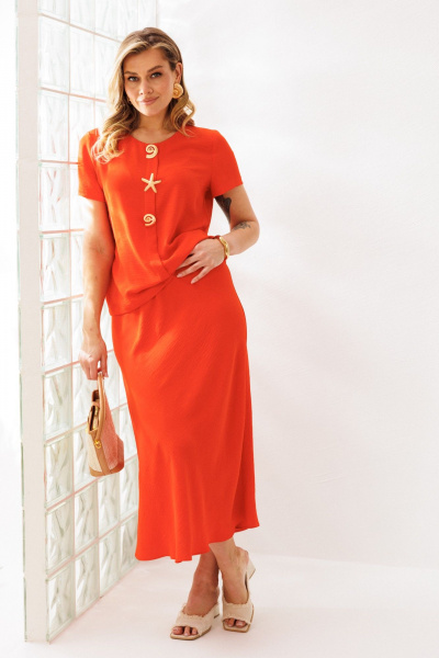 Блуза, юбка Mubliz 333 оранжевый - фото 22