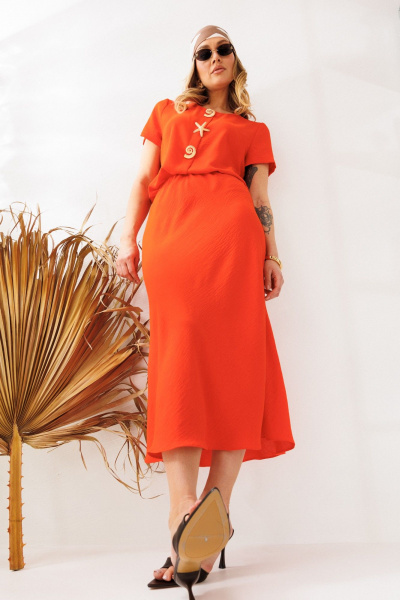 Блуза, юбка Mubliz 333 оранжевый - фото 11