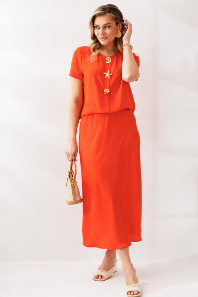 Блуза, юбка Mubliz 333 оранжевый - фото 1