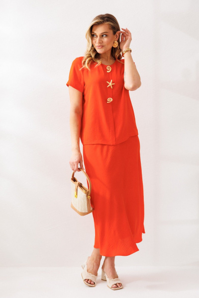 Блуза, юбка Mubliz 333 оранжевый - фото 5