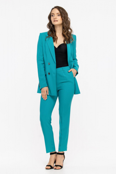 Брюки, жакет Domna 16076 зеленый - фото 6