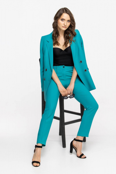 Брюки, жакет Domna 16076 зеленый - фото 3