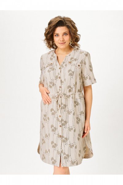 Платье Zlata 4470 бежевый - фото 4