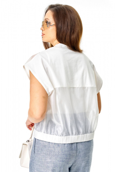 Брюки, бомбер, топ Karina deLux M-1436 голубой+белый - фото 8