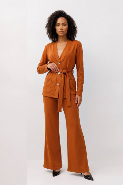 Брюки, кардиган Anastasia 1287.1 табачный - фото 1