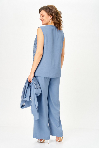 Брюки, жакет, топ Svetlana-Style 2025 индиго - фото 7