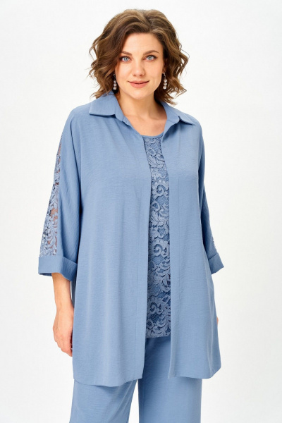 Брюки, жакет, топ Svetlana-Style 2025 индиго - фото 4